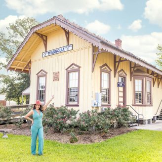 Downtown Magnolia, Texas with local businesses, community centers, and charming character—vibrant hub near new home developments in Houston area